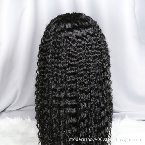Curly Lace Front Wig Preplucked Glueless Bleached Knots Raw Indian Curly Hair Wig